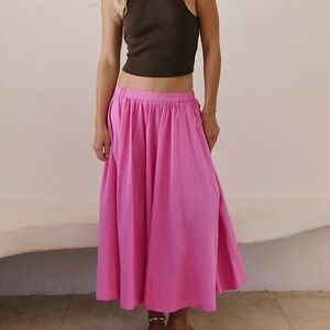 Free People Lowen Midi Skirt Small